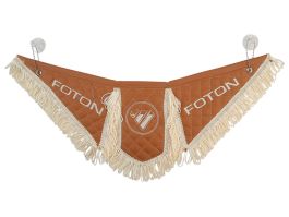 Вымпел автомобильный Тройной FOTON (экокожа с вышивкой) фокс кожа и бежевая бахрома (12081) Вымпел автомобильный Тройной FOTON (экокожа с вышивкой) фокс кожа и бежевая бахрома (12081)