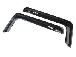 Дефлекторы окон FAW JН6 накладные (короткий угол) Черные Дефлекторы окон FAW JН6 накладные (короткий угол) Черные