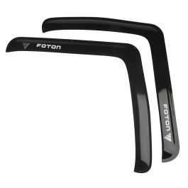Дефлекторы окон FOTON AUMAN накладные (большой угол) Черные Дефлекторы окон FOTON AUMAN накладные (большой угол) Черные