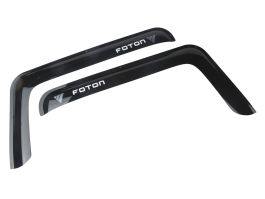 Дефлекторы окон FOTON AUMAN накладные (короткий угол) Черные Дефлекторы окон FOTON AUMAN накладные (короткий угол) Черные