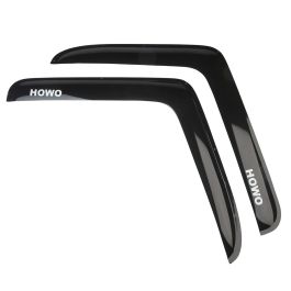 Дефлекторы окон HOWO А7 накладные (большой угол) Черные Дефлекторы окон HOWO А7 накладные (большой угол) Черные