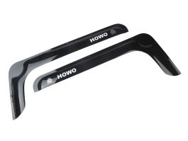 Дефлекторы окон HOWO T5G накладные (короткий угол) Черные Дефлекторы окон HOWO T5G накладные (короткий угол) Черные