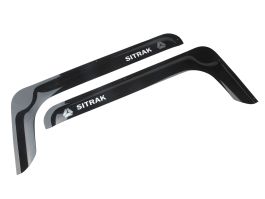 Дефлекторы окон SITRAK накладные (короткий угол) Черные Дефлекторы окон SITRAK накладные (короткий угол) Черные