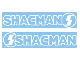 Наклейки на автомобиль SHACMAN вырезанные (14х66 м) Белые (комплект 2 шт.) Наклейки на автомобиль SHACMAN вырезанные (14х66 м) Белые (комплект 2 шт.)