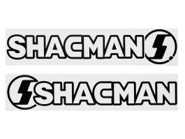 Наклейки на автомобиль SHACMAN вырезанные (14х66 см) Черные (комплект 2 шт.) Наклейки на автомобиль SHACMAN вырезанные (14х66 см) Черные (комплект 2 шт.)