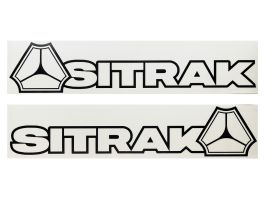 Наклейки на автомобиль SITRAK вырезанные (14х66 см) Черные (комплект 2 шт.) 