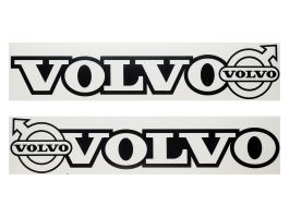 Наклейки на автомобиль VOLVO вырезанные (14х66 см) Черные (комплект 2 шт.) 