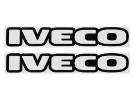 Наклейки на авто IVECO (45х34 см) вырезанные Черные (комплект на две стороны) 