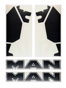 Наклейки на авто MAN (45х34 см) вырезанные Черные (комплект на две стороны) 