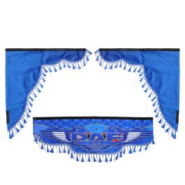 Ламбрекен лобового стекла с боковыми шторками DAF синий Ламбрекен лобового стекла с боковыми шторками DAF синий