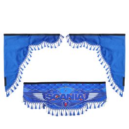 Ламбрекен лобового стекла с боковыми шторками SCANIA синий Ламбрекен лобового стекла с боковыми шторками SCANIA синий