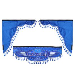 Ламбрекен лобового стекла с боковыми шторками MERCEDES синий Ламбрекен лобового стекла с боковыми шторками MERCEDES синий