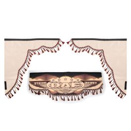 Ламбрекен лобового стекла с боковыми шторками DAF бежевый Ламбрекен лобового стекла с боковыми шторками DAF бежевый