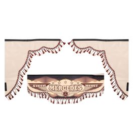 Ламбрекен лобового стекла с боковыми шторками MERCEDES бежевый Ламбрекен лобового стекла с боковыми шторками MERCEDES бежевый