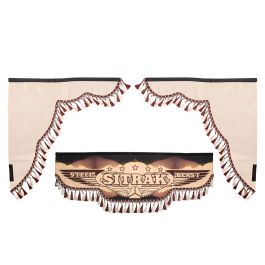 Ламбрекен лобового стекла с боковыми шторками SITRAK бежевый Ламбрекен лобового стекла с боковыми шторками SITRAK бежевый