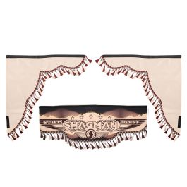 Ламбрекен лобового стекла с боковыми шторками SHACMAN бежевый Ламбрекен лобового стекла с боковыми шторками SHACMAN бежевый