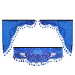 Ламбрекен лобового стекла с боковыми шторками MAN синий Ламбрекен лобового стекла с боковыми шторками MAN синий