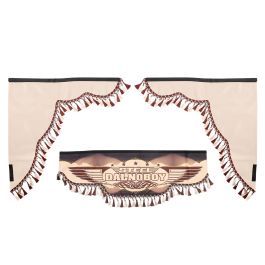 Ламбрекен лобового стекла с боковыми шторками DALNOBOY бежевый Ламбрекен лобового стекла с боковыми шторками DALNOBOY бежевый