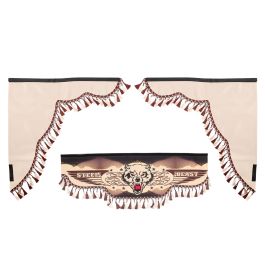 Ламбрекен лобового стекла с боковыми шторками Волк бежевый Ламбрекен лобового стекла с боковыми шторками Волк бежевый