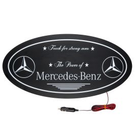 Светящаяся табличка в Спальник Mercedes (старое лого) 12В 600х300 мм Светящаяся табличка в Спальник Mercedes (старое лого) 12В 600х300 мм