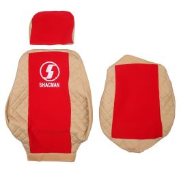 Чехол премиум SHACMAN (SH01); бежевая кожа красный велюр, 70873 Чехол премиум SHACMAN (SH01); бежевая кожа красный велюр, 70873