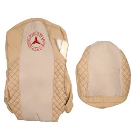 Чехол премиум MERCEDES ACTROS / Китайская версия, MR43; бежевая кожа бежевый велюр Чехол премиум MERCEDES ACTROS / Китайская версия, MR43; бежевая кожа бежевый велюр