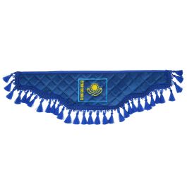Вымпел велюр - экокожа Казахстан 65см Вымпел велюр - экокожа Казахстан 65см
