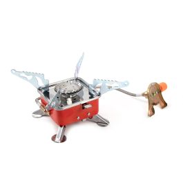 Портативная газовая плита малая, пьезо, шланг