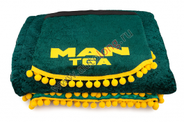 Шторы комплект для MAN TGA XL Зеленые (шторы на лобовое и спальник, ламбрекены на лобовое и спальник) Шторы комплект для MAN TGA XL Зеленые (шторы на лобовое и спальник, ламбрекены на лобовое и спальник)