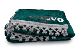 Шторы комплект VOLVO FH12 Зеленые (шторы на лобовое и спальник, ламбрекен на лобовое и спальник)