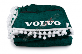 Шторы комплект на VOLVO VNL670 Зеленые (шторы на лобовое и спальник, ламбрекен на лобовое и спальник)