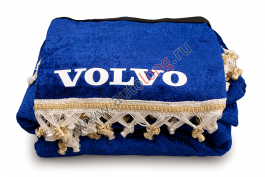 Шторы комплект на VOLVO VNL-670 Синие (шторы на лобовое и спальник, ламбрекен на лобовое и спальник)