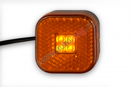 Указатель габарита LED Желтый (Маркерный) Квадрат 24В Указатель габарита LED Желтый (Маркерный) Квадрат 24В