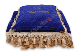 Шторы синие для SСANIA 4 серии, комплект   подушка   покрывало   люк