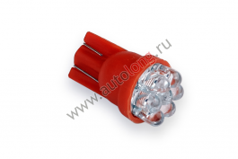 Лампа безцокольная  24 V (7 диодов) красный