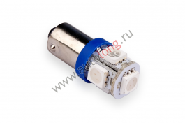 Лампа малый цоколь 24 V (кукуруза 5 диодов) синий Лампа малый цоколь 24 V (кукуруза 5 диодов) синий