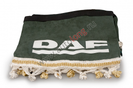 Ламбрекен лобового стекла и угол DAF (польская ткань) Зеленый с бело-золотым Ламбрекен лобового стекла и угол DAF (польская ткань) Зеленый с бело-золотым