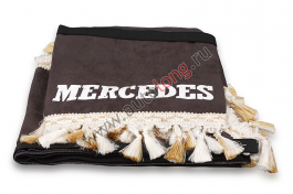Ламбрекен лобового стекла и угол Mercedes (польская ткань) Серый с бело-золотым Ламбрекен лобового стекла и угол Mercedes (польская ткань) Серый с бело-золотым