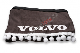 Ламбрекен лобового стекла и угол VOLVO (польская ткань) Серый с белой бахромой Ламбрекен лобового стекла и угол VOLVO (польская ткань) Серый с белой бахромой