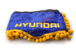 Ламбрекен лобового стекла и угол Hyundai (Синий с желтым)