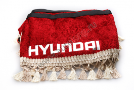 Ламбрекен лобового стекла и угол на грузовик Hyundai (Красный с бело-золотистым) Ламбрекен лобового стекла и угол на грузовик Hyundai (Красный с бело-золотистым)