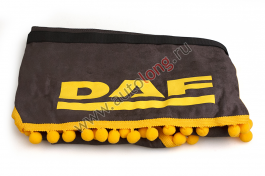 Ламбрекен лобового стекла и угол DAF (польская ткань) Серый с желтым Ламбрекен лобового стекла и угол DAF (польская ткань) Серый с желтым
