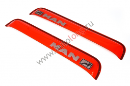 Дефлекторы прямые MAN COMANDOR (накладные) Красные Дефлекторы прямые MAN COMANDOR (накладные) Красные