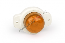 Указатель габаритов ГФ-3,18 (желтый) LED 12-24V (белый корпус) Указатель габаритов ГФ-3,18 (желтый) LED 12-24V (белый корпус)
