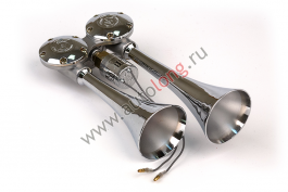 Сигнал Y-104 2- рожковый 24В (хром) Сигнал Y-104 2- рожковый 24В (хром)