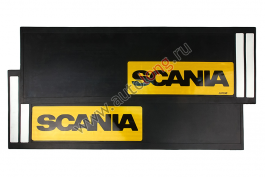 Брызговик длинномер SCANIA Светоотражающий из 2-х частей (желтый) Резина Брызговик длинномер SCANIA Светоотражающий из 2-х частей (желтый) Резина