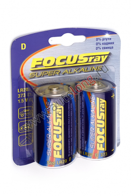 Батарейки FOCUSray алкалиновые LR20 D 373 1.5 V (большая) 2 шт. Батарейки FOCUSray алкалиновые LR20 D 373 1.5 V (большая) 2 шт.