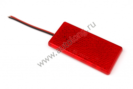 Катафот прямоугольный Красный 12В LED на липучке Катафот прямоугольный Красный 12В LED на липучке