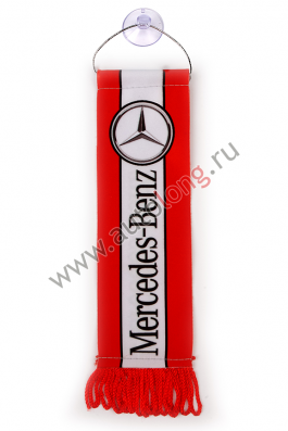 Вымпел MERCEDES Красный (5,5х20 см) бахрома Вымпел MERCEDES Красный (5,5х20 см) бахрома
