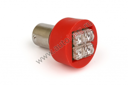 Лампа большой цоколь 4*4SMD 24 V (Красный) Лампа большой цоколь 4*4SMD 24 V (Красный)